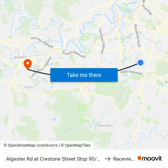 Algester Rd at Crestone Street Stop 90/89 to Raceview map