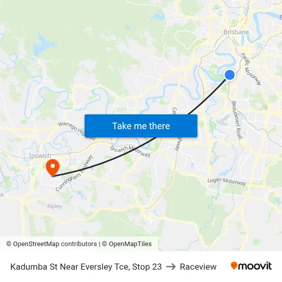 Kadumba St Near Eversley Tce, Stop 23 to Raceview map