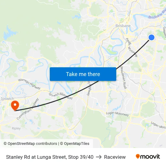 Stanley Rd at Lunga Street, Stop 39/40 to Raceview map