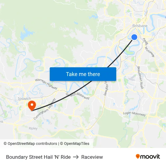 Boundary Street Hail 'N' Ride to Raceview map