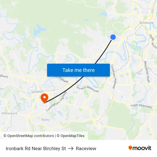 Ironbark Rd Near Birchley St to Raceview map