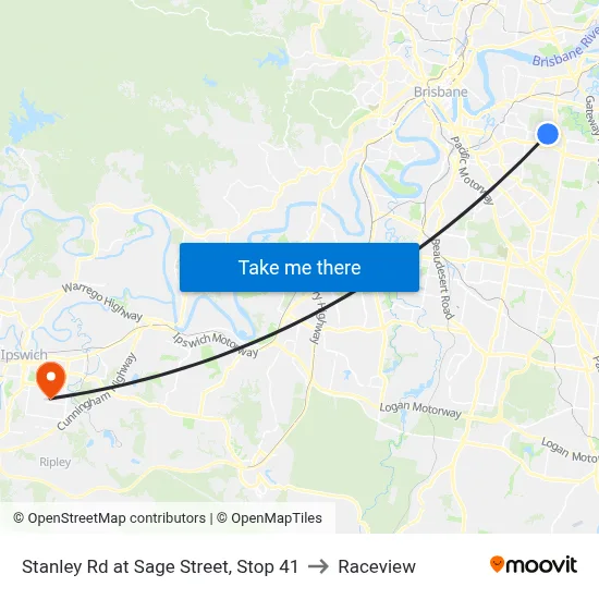 Stanley Rd at Sage Street, Stop 41 to Raceview map