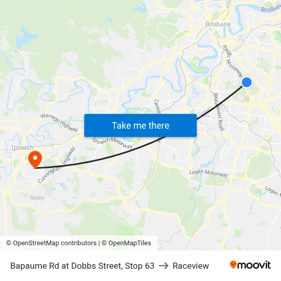 Bapaume Rd at Dobbs Street, Stop 63 to Raceview map