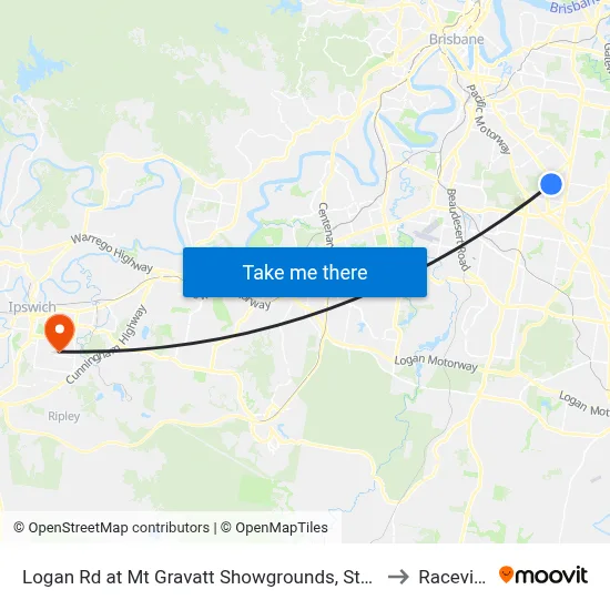 Logan Rd at Mt Gravatt Showgrounds, Stop 38a to Raceview map