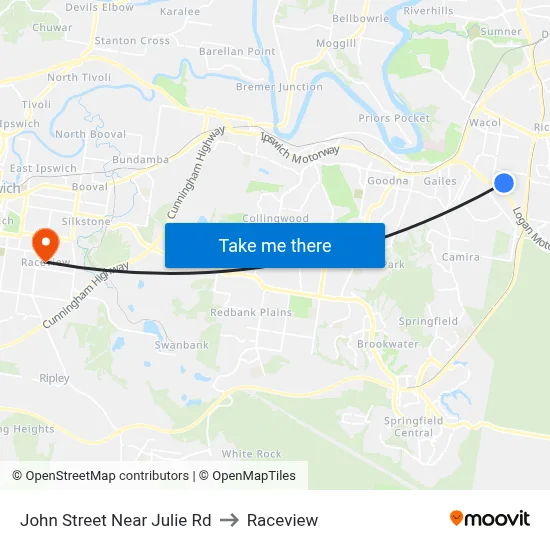 John Street Near Julie Rd to Raceview map