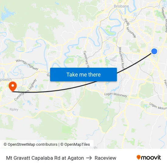 Mt Gravatt Capalaba Rd at Agaton to Raceview map