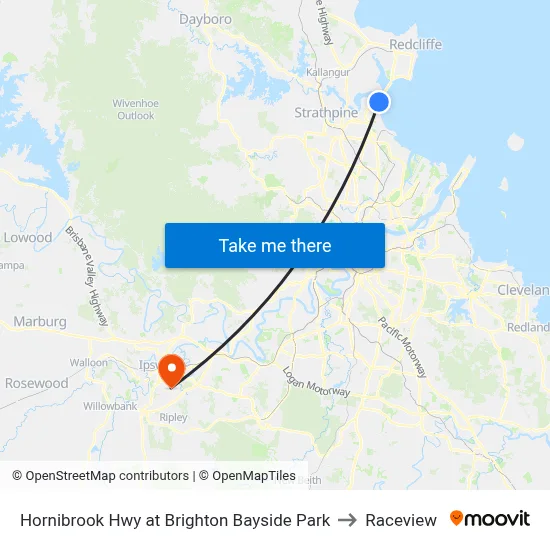 Hornibrook Hwy at Brighton Bayside Park to Raceview map
