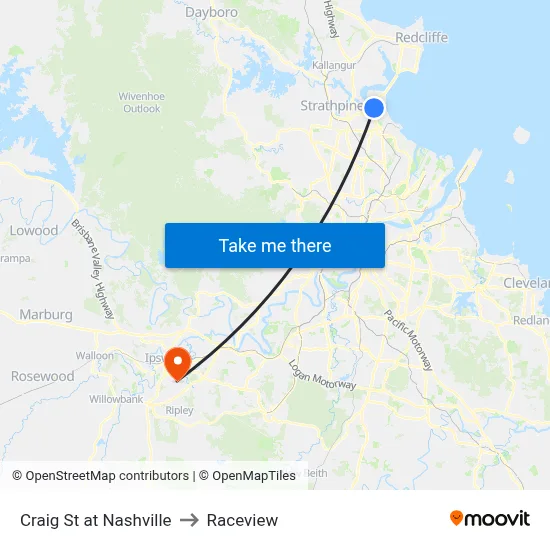 Craig St at Nashville to Raceview map