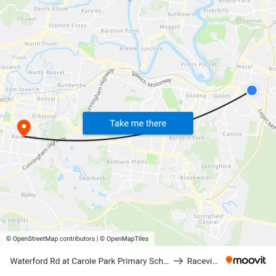 Waterford Rd at Carole Park Primary School to Raceview map