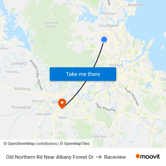 Old Northern Rd Near Albany Forest Dr to Raceview map