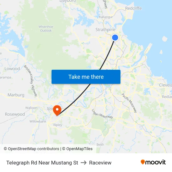 Telegraph Rd Near Mustang St to Raceview map