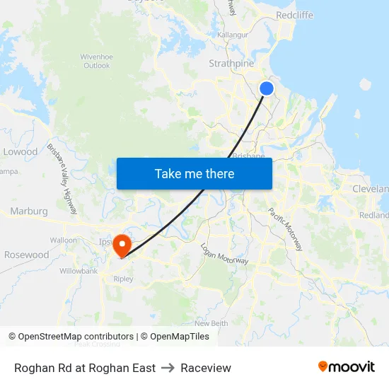 Roghan Rd at Roghan East to Raceview map