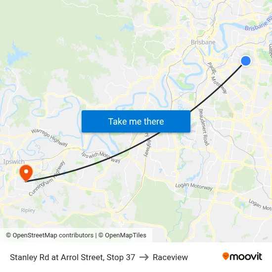 Stanley Rd at Arrol Street, Stop 37 to Raceview map