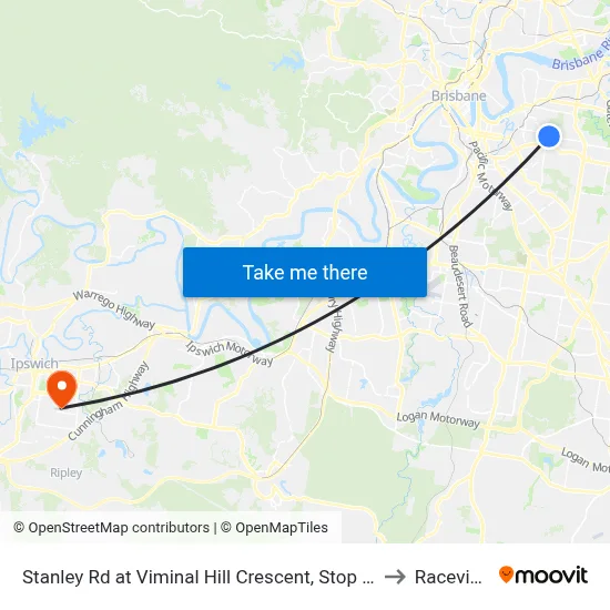 Stanley Rd at Viminal Hill Crescent, Stop 35a to Raceview map