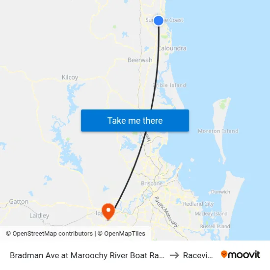 Bradman Ave at Maroochy River Boat Ramp to Raceview map