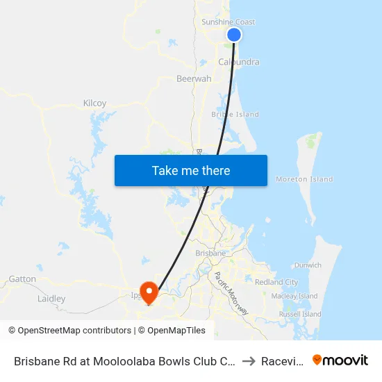 Brisbane Rd at Mooloolaba Bowls Club Closed to Raceview map