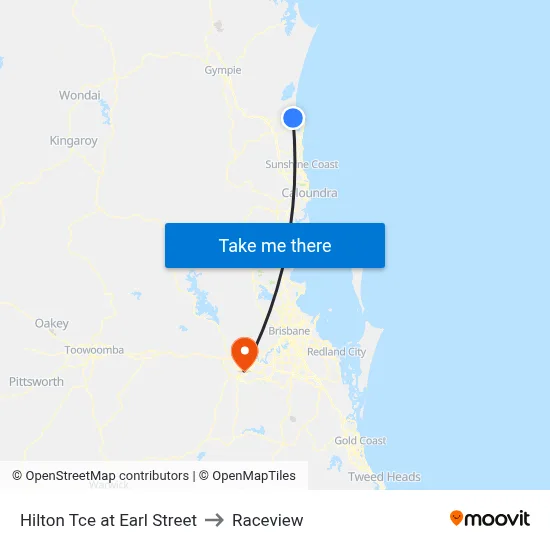Hilton Tce at Earl Street to Raceview map