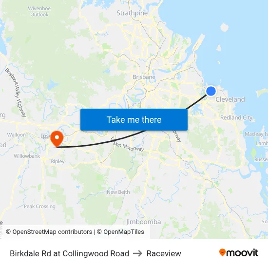 Birkdale Rd at Collingwood Road to Raceview map