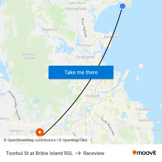 Toorbul St at Bribie Island RSL to Raceview map
