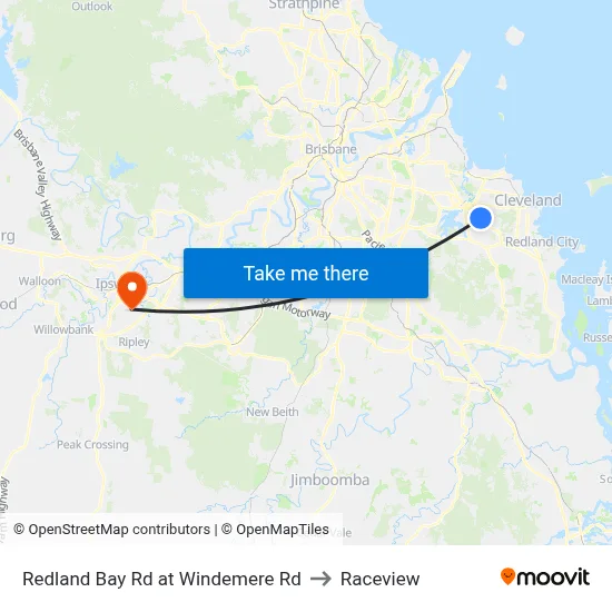 Redland Bay Rd at Windemere Rd to Raceview map