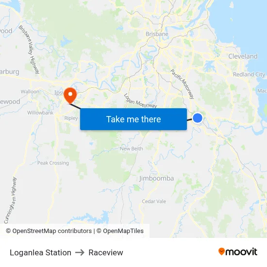 Loganlea Station to Raceview map