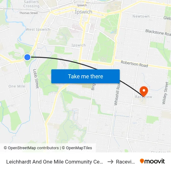 Leichhardt And One Mile Community Centre to Raceview map