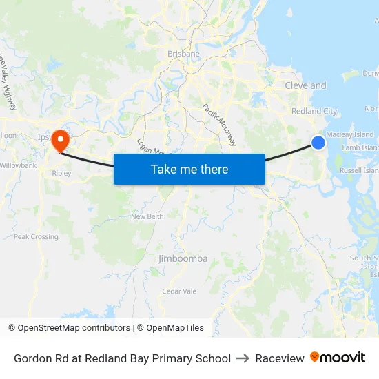 Gordon Rd at Redland Bay Primary School to Raceview map