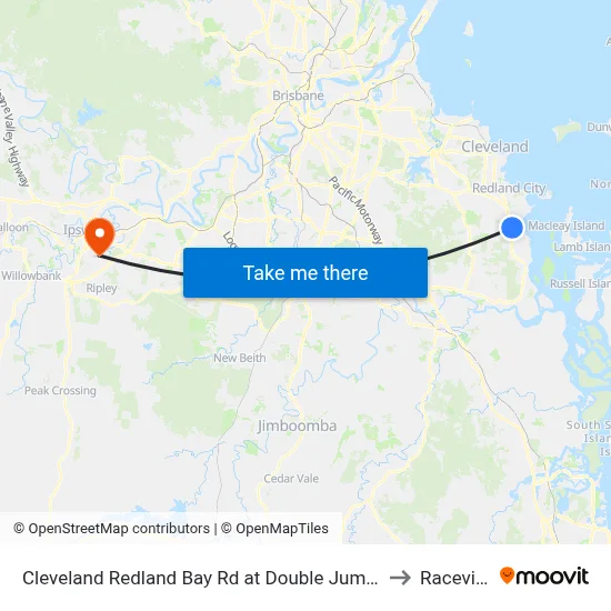 Cleveland Redland Bay Rd at Double Jump Road to Raceview map