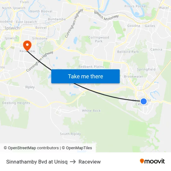 Sinnathamby Bvd at Unisq to Raceview map