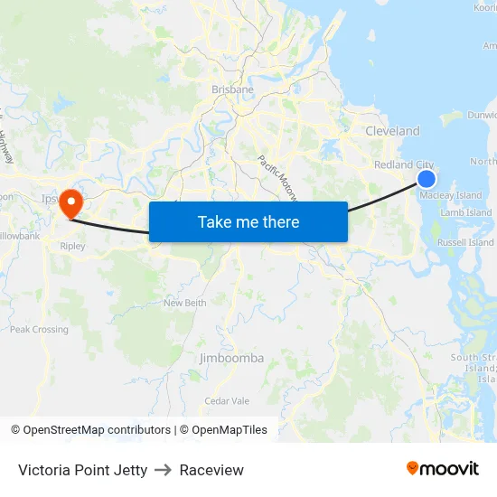 Victoria Point Jetty to Raceview map