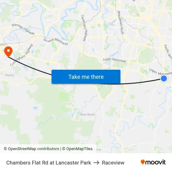 Chambers Flat Rd at Lancaster Park to Raceview map
