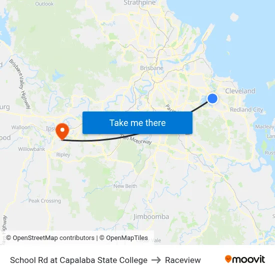 School Rd at Capalaba State College to Raceview map
