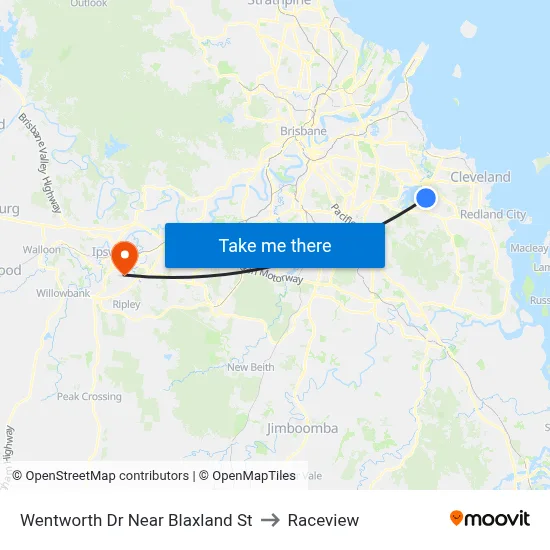 Wentworth Dr Near Blaxland St to Raceview map