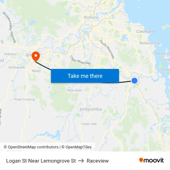 Logan St Near Lemongrove St to Raceview map