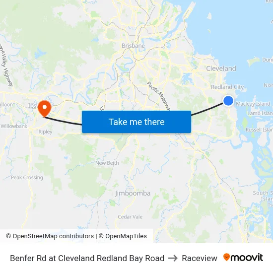 Benfer Rd at Cleveland Redland Bay Road to Raceview map