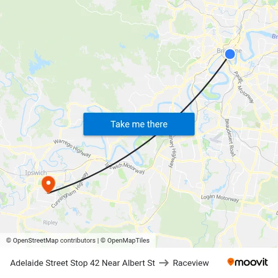 Adelaide Street Stop 42 Near Albert St to Raceview map