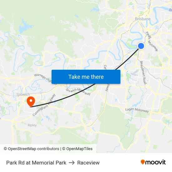 Park Rd at Memorial Park to Raceview map