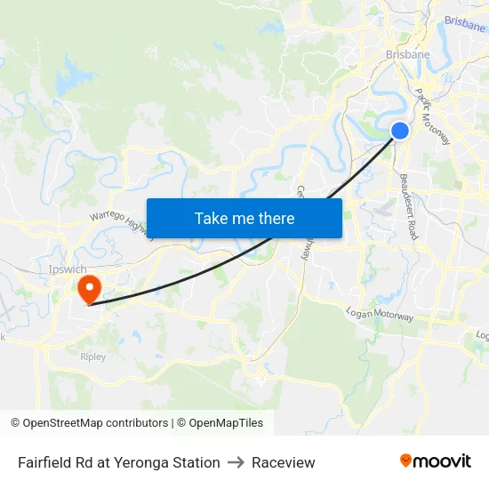 Fairfield Rd at Yeronga Station to Raceview map