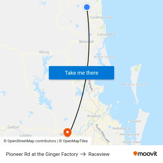 Pioneer Rd at the Ginger Factory to Raceview map