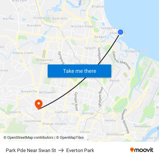 Park Pde Near Swan St to Everton Park map