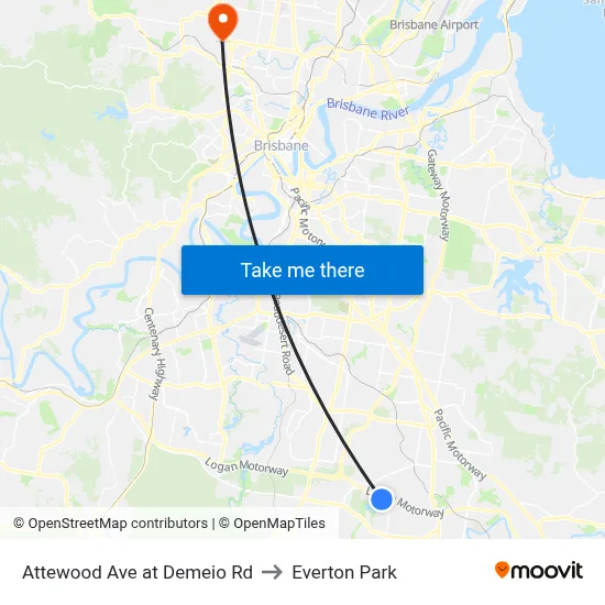 Attewood Ave at Demeio Rd to Everton Park map
