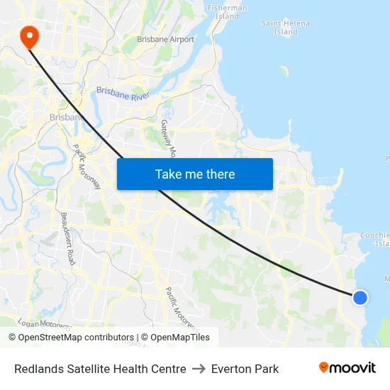 Redlands Satellite Health Centre to Everton Park map