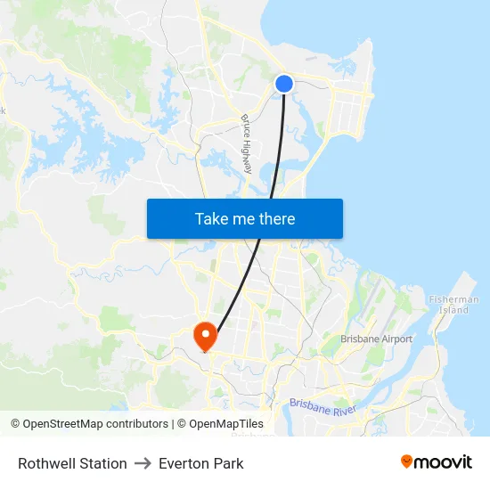 Rothwell Station to Everton Park map
