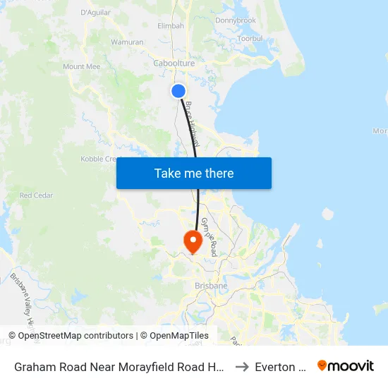Graham Road Near Morayfield Road Hail 'N' Ride to Everton Park map