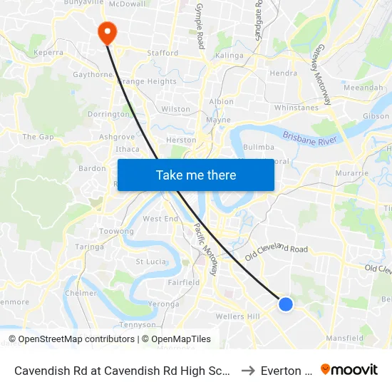 Cavendish Rd at Cavendish Rd High School, Stop 41 to Everton Park map