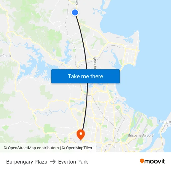Burpengary Plaza to Everton Park map