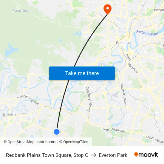 Redbank Plains Town Square, Stop C to Everton Park map
