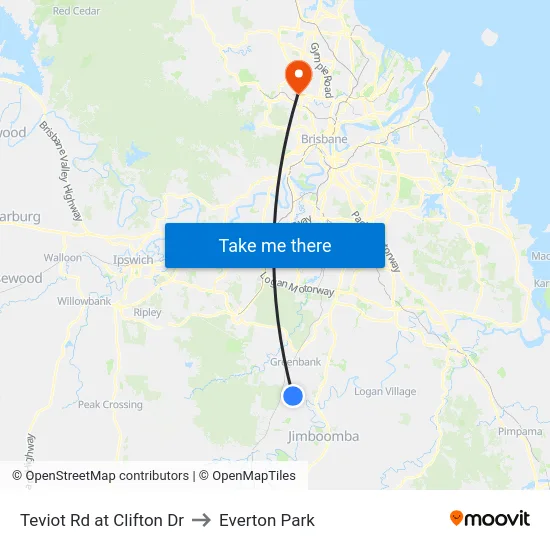 Teviot Rd at Clifton Dr to Everton Park map