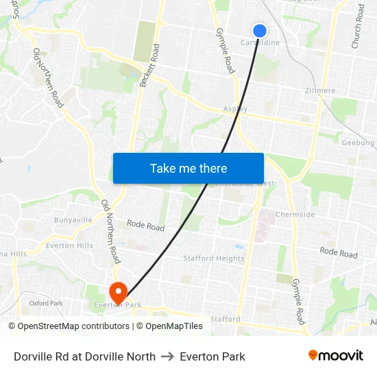 Dorville Rd at Dorville North to Everton Park map