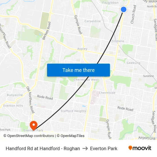 Handford Rd at Handford - Roghan to Everton Park map